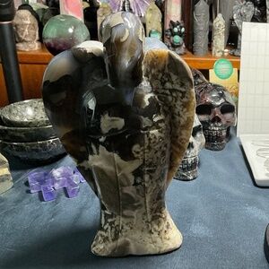 Large volcano agate angel